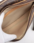 Pre-Loved Reporter PM Crossbody Bag Monogram Coated Canvas PM with Gold Hardware, Brown