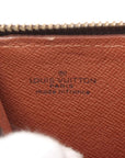 Pre-Loved Poche Documents Clutch Monogram Coated Canvas with Gold Hardware, Brown