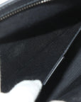Pre-Loved GG Supreme Web Pouch Pochette Monogram Coated Canvas with Silver Hardware, Black