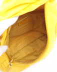 Pre-Loved Padded Nylon Triangle Sling Sling Bag Nylon with Silver Hardware, Yellow