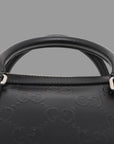 Pre-Loved GG Embossed Briefcase Leather with Silver Hardware, Black