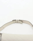 Pre-Loved Blondie Shoulder Bag Leather Mini with Silver Hardware, White