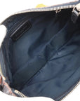 Pre-Loved Saddle Shoulder Bag Trotter Denim with Silver Hardware, Blue