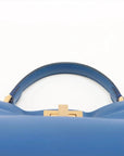 Pre-Loved Peekaboo Handbag Leather Mini with Gold Hardware, Blue