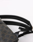 Pre-Loved Triomphe Backpack Triomphe Coated Canvas with Gold Hardware, Brown