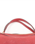 Pre-Loved Mazarine Handbag Monogram Leather MM with Gold Hardware, Red
