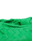 Pre-Loved Jodie Handbag Intrecciato Leather Mini with Gold Hardware, Green