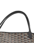 Pre-Loved Saint Louis Tote Goyardine Coated Canvas GM with Black Hardware, Black