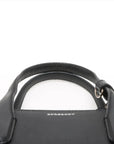 Pre-Loved The Banner Tote Leather Medium with Silver Hardware, Black