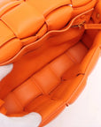 Pre-Loved Padded Cassette Crossbody Bag Intrecciato Leather with Gold Hardware, Orange