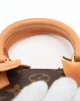 Pre-Loved Mini Speedy Handbag Monogram Coated Canvas Mini with Gold Hardware, Brown
