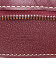 Pre-Loved Belvédère Crossbody Bag Goyardine Coated Canvas PM with Silver Hardware, Burgundy