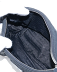Pre-Loved Re-Edition 2005 Shoulder Bag Re-Nylon with Silver Hardware, Black
