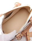 Pre-Loved Alma BB Handbag Monogram Coated Canvas BB with Gold Hardware, White Multicolore