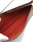 Pre-Loved Pochette Accessoires Pochette Damier Coated Canvas with Gold Hardware, Ebene Brown