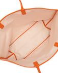 Pre-Loved Saint Louis Tote Chevron Coated Canvas PM with Silver Hardware, Orange