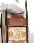 Pre-Loved Triomphe Camera Bag Crossbody Bag Triomphe Coated Canvas Small with Silver Hardware, Multicolor Gradient