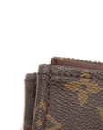 Pre-Loved Poche Documents Clutch Monogram Coated Canvas with Gold Hardware, Brown