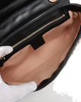Pre-Loved GG Marmont Shoulder Bag Monogram Coated Canvas Small with Gold Hardware, Beige Ebony