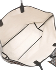 Pre-Loved Saint Louis Tote Goyardine Chevron Coated Canvas GM with Silver Hardware, Black/Brown
