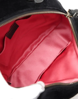 Pre-Loved GG Marmont Backpack Quilted Velvet Mini with Aged Gold Hardware, Black