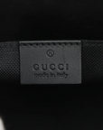 Pre-Loved GG Supreme Web Pouch Pochette Monogram Coated Canvas with Silver Hardware, Black