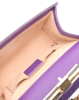Pre-Loved Padlock Shoulder Bag Monogram Leather Mini with Gold Hardware, Purple