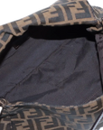 Pre-Loved Mamma Baguette Shoulder Bag Zucca Coated Canvas with Silver Hardware, Brown/Tobacco