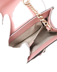 Pre-Loved Emily Crossbody Bag Microguccissima Leather Mini with Gold Hardware, Pink