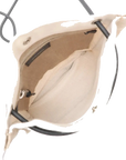 Pre-Loved Université Flat Crossbody Pouch Crossbody Bag Plain Canvas with Silver Hardware, Beige