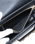 Pre-Loved Horsebit 1955 Shoulder Bag Leather Small with Gold Hardware, Black