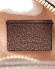 Pre-Loved Ophidia Round Mini Crossbody Bag Monogram Coated Canvas Mini with Gold Hardware, Beige Ebony