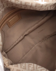 Pre-Loved Mamma Baguette Shoulder Bag Zucchino Coated Canvas with Gold Hardware, Beige