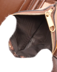 Pre-Loved GG Supreme Crossbody Bag Monogram Coated Canvas Mini with Gold Hardware, Beige/Brown