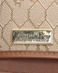 Pre-Loved Honeycomb Chain Bag Crossbody Bag Coated Canvas with Gold Hardware, Beige