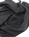 Pre-Loved Mamma Baguette Shoulder Bag Plain Canvas with Silver Hardware, Black