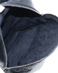 Pre-Loved GG Imprime Backpack Monogram Coated Canvas with Silver Hardware, Black