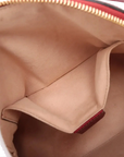 Pre-Loved Ophidia Shoulder Bag Suede Small with Gold Hardware, Navy Blue