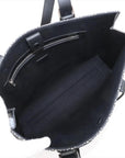 Pre-Loved Cushion Anagram Tote Tote Anagram Canvas Coated with Silver Hardware, Grey and Navy