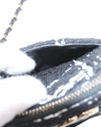 Pre-Loved Camera Bag Crossbody Bag Plaid Tweed Mini with Gold Hardware, Black and White