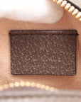 Pre-Loved Ophidia Round Mini Crossbody Bag Monogram Coated Canvas Mini with Gold Hardware, Beige Ebony