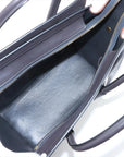 Pre-Loved Luggage Tote Leather Micro with Gold Hardware, Tricolor