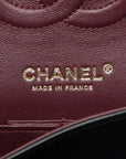 Pre-Loved Classic Double Flap Shoulder Bag Quilted Leather Medium with Gold Hardware, Black