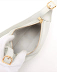 Pre-Loved Romy Shoulder Bag Leather with Gold Hardware, White