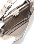Pre-Loved Peekaboo Handbag Leather with Silver Hardware, Metallic Gold