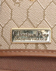 Pre-Loved Honeycomb Chain Bag Crossbody Bag Coated Canvas with Gold Hardware, Beige