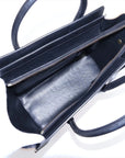 Pre-Loved Luggage Tote Leather Micro with Gold Hardware, Tricolor