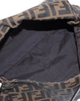 Pre-Loved Mamma Baguette Shoulder Bag Zucca Coated Canvas with Silver Hardware, Brown/Tobacco