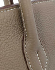 Pre-Loved Birkin Handbag Leather 30 with Gold Hardware, Etoupe