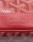 Pre-Loved Petit Flot Bucket Bag Goyardine Coated Canvas Small with Silver Hardware, Red